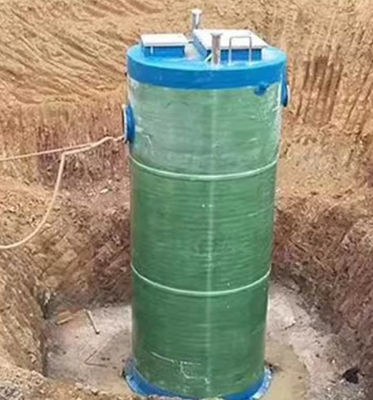 Customized Sewage Integrated Prefabricated Pump Station FRP GRP High Purification Efficiency