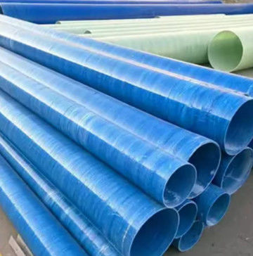 Quality Frp Grp Acid Alkali Corrosion High Temperature Resistance Frp Plastics Process Pipes Round Pipeline Customized