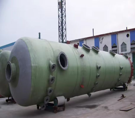 FRP Bubble Tower GRP Fiberglass  Ammonia Absorption Tower Chemical Pollution Industry