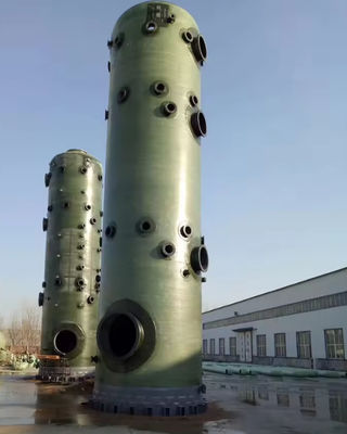 FRP Bubble Tower GRP Fiberglass  Ammonia Absorption Tower Chemical Pollution Industry
