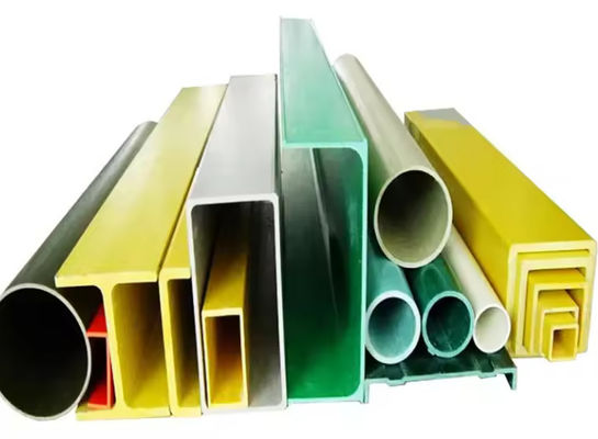 Pultruded Fiberglass Hollow Tubes Composite FRP Profiles Square Rectangular Round