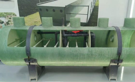 Chemical Frp Grp Fiberglass Hydrochloric Acid Storage Container Tank Customized smooth