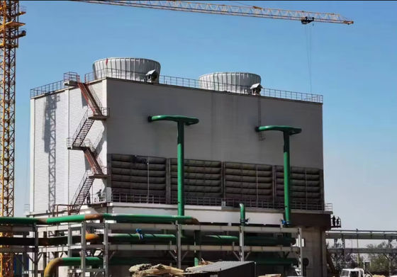 600 Ton Frp Square Cross Flow Industrial Cooling Tower  single air inlet  water cooling tower with filling Low noise