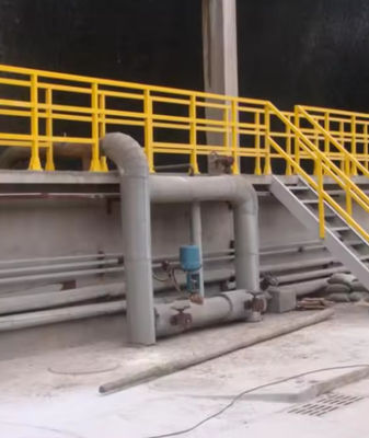 FRP GRP Weather Proof Fiberglass Handrail For Outdoor Steps Square Tube Handrail Frp Railing Systems