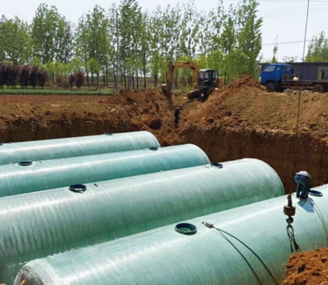 Biogas Domestic Waste Water Purification FRP Septic Tank Underground Type Domestic Sewage Treatment System