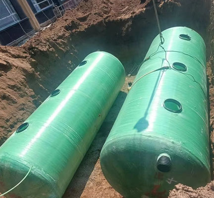 Biogas Domestic Waste Water Purification FRP Septic Tank Underground Type Domestic Sewage Treatment System