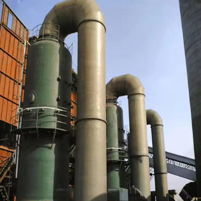 Wet Spraying Purification FRP Tower Gas Scrubber / Desulfurization Scrubber smooth customized