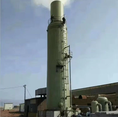 Wet Spraying Purification FRP Tower Gas Scrubber / Desulfurization Scrubber smooth customized