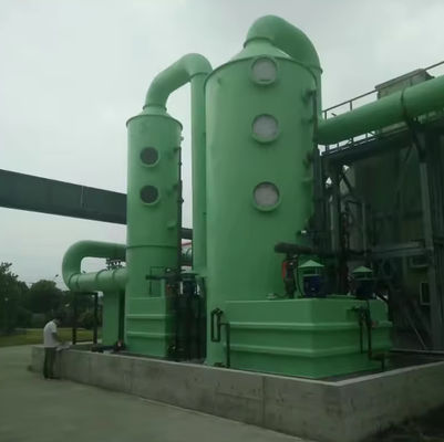 Waste Flue Gas Desulfurization Scrubber / Gas Cleaner Industrial Fiberglass GRP FRP Tower