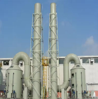 Waste Flue Gas Desulfurization Scrubber / Gas Cleaner Industrial Fiberglass GRP FRP Tower