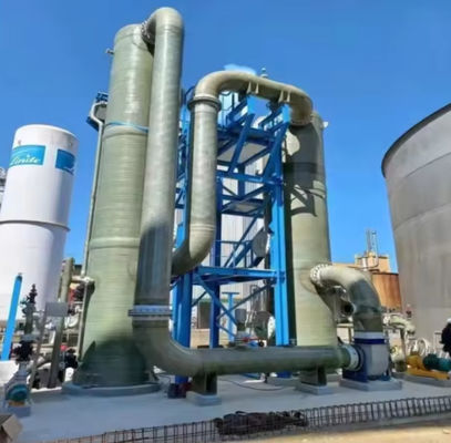 Waste Flue Gas Desulfurization Scrubber / Gas Cleaner Industrial Fiberglass GRP FRP Tower