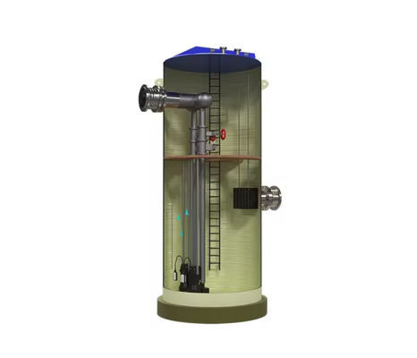 Rural Municipal Pipe Network Sewage Lifting Rainwater Pumping Station FRP GRP Integrated