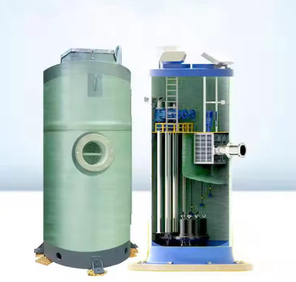 FRP Integrated Prefabricated Lift Station Rainwater Collection FRP Buried Sewage Pumping Station