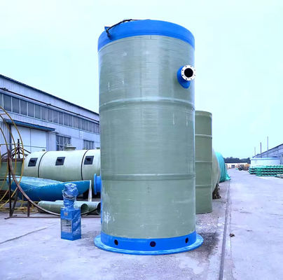 Hoogkop Frp geïntegreerd hefpompstation Regenwateropvang Frp voorafgefabriceerd Begraven rioolpompstation