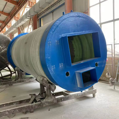 Hoogkop Frp geïntegreerd hefpompstation Regenwateropvang Frp voorafgefabriceerd Begraven rioolpompstation