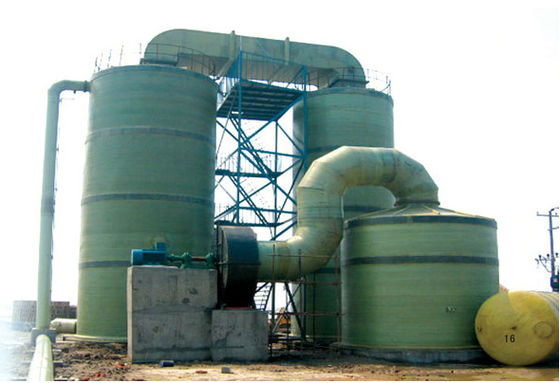 FRP GRP Distillation Process Chemical Industry Bromine Absorption Tower Energy Efficient