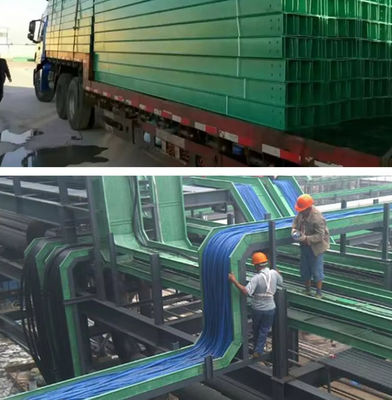 FRP GRP Outside Electrical Ducting Standard Size 200x100 Electric Wires Installation As Request Thickness 0.6mm~2mm