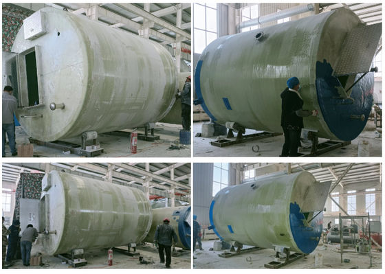 Hoogkop Frp geïntegreerd hefpompstation Regenwateropvang Frp voorafgefabriceerd Begraven rioolpompstation