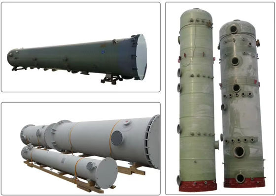 Eco Friendly Customizable Gelcoat FRP GRP Packed Absorption Tower Column Tower Acid Mist Scrubber Absorption Tower