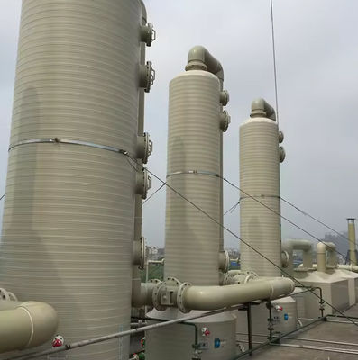 Exterior Multi Color Gelcoat FRP Purification Absorption Tower Acid Mist Absorption Tower Customization