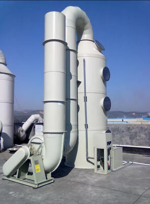 Multi Color Gelcoat Customized Biogas FRP Acid Mist Absorption Tower Spray  Packed Tower Wet Scrubber