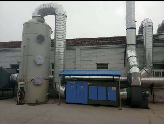 Multi Color Gelcoat Customized Biogas FRP Acid Mist Absorption Tower Spray  Packed Tower Wet Scrubber