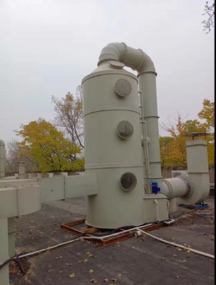 Multi Color Gelcoat Customized Biogas FRP Acid Mist Absorption Tower Spray  Packed Tower Wet Scrubber