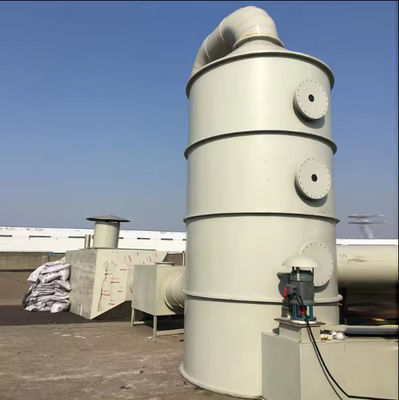 Customized FRP Industrial Waste Gas Frp Absorption Tower Smooth Surface Treatment