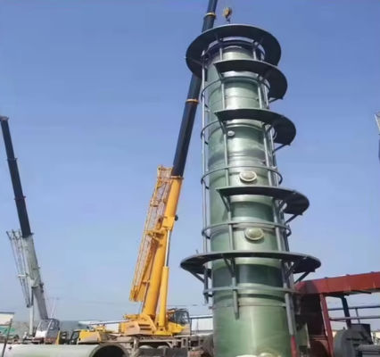 Industrial Fiberglass GRP Purification Frp Absorption Tower For Waste Acid Gas Treatment Equipment