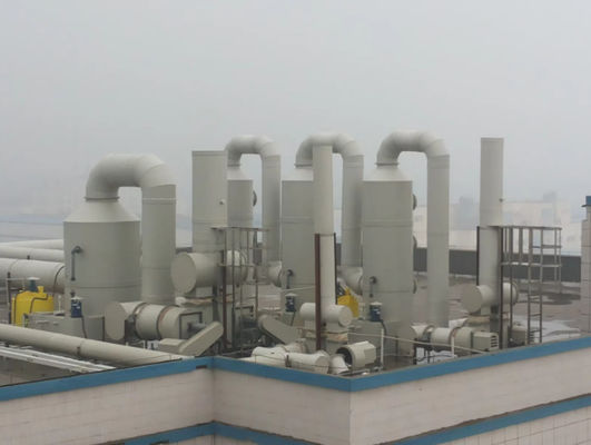 Limpador de resíduos industriais de gases de combustível (FRP) Torre de dessulfuração de GRP para remoção de odores