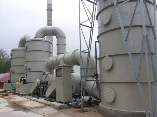 Limpador de resíduos industriais de gases de combustível (FRP) Torre de dessulfuração de GRP para remoção de odores