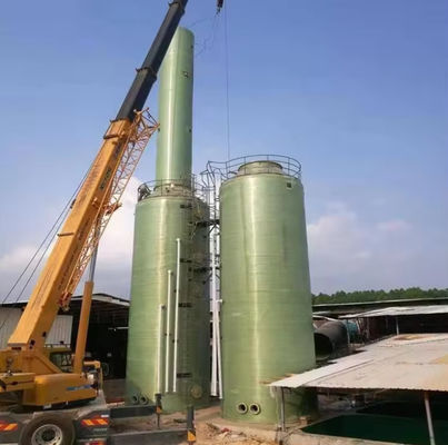 Wet Dust Collector FRP GRP  Wet Scrubber Desulfurization Absorption Tower Waste Gas Scrubber / Ammonia Scrubber