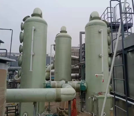 Chemical Desulfurizaion Tower Industrial Environmental Friendly FRP Waste Gas Absorption Purification Tower