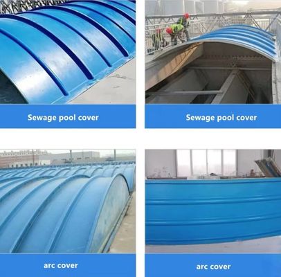 Industrial FRP Cover Plate Rain Cover Fiberglass Corrugate Roof Tile Sheet