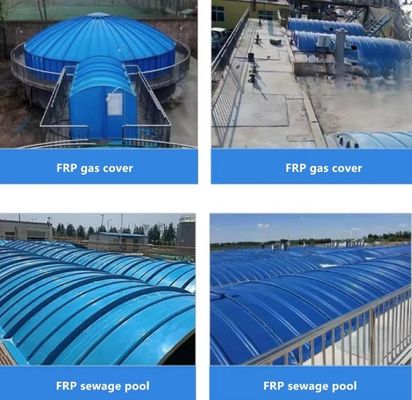 Industrial FRP Cover Plate Rain Cover Fiberglass Corrugate Roof Tile Sheet