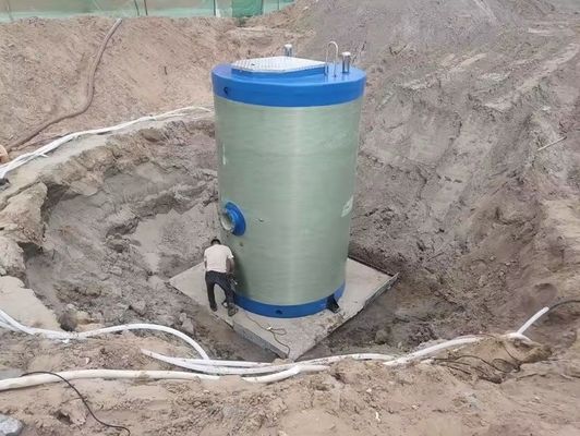 Reliable Customized FRP Prefabricated Submersible Pumping Station For Water Lifting And Sewage Treatment Solution