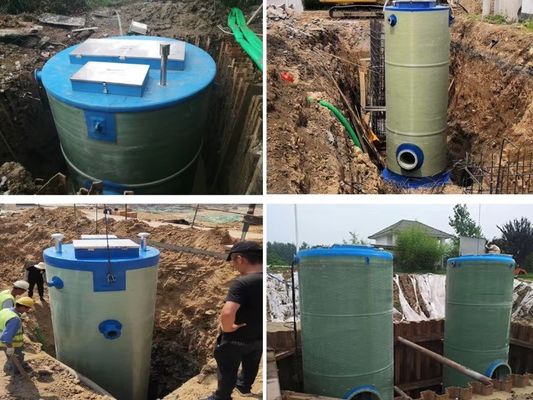 Frp GRp Integrated Lifting Commercial Sewage Lift Station Pumps Rainwater Collection Frp Buried