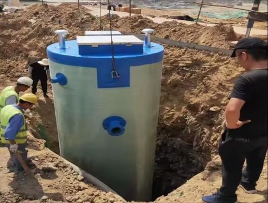 Integrated Precast Pump Station FRP Underground Fully Automatic Sewage Pumping Station