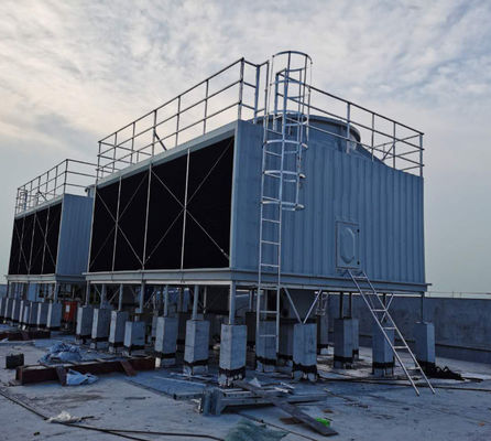 High Heat Transfer Efficiency Low Noisecross Flow And Counter Flow Cooling Tower FRP Square / Round