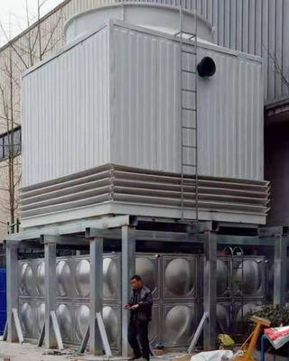 Low Noisy Easy Operation  Counter Flow Type Cooling Tower FRP Square / Round GRP
