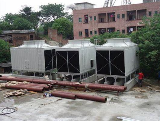 Square / Round Counterflow GRP Frp Structure Cooling Tower Low  Maintenance Cooling Fast