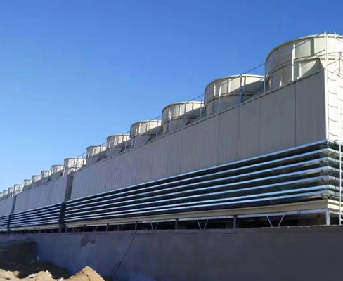Outdoor Industrial Water FRP Cooling Tower Square / Round GRP Counterflow And Crossflow Cooling Towers