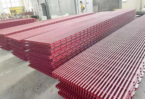 Solar Power FRP Grating Panels Roof Top Walkways Plastic Floor Grating Sheet Panel