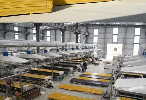 FRP GRP Mesh Plastic Heavy Duty Fiberglass Grating Flooring / Walkway Frp Grating