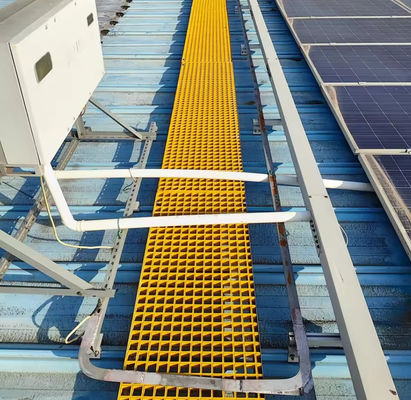 40*40*30mm Solardachplattenmaschen Fußgängerweg Glasfasergitter FRP-Solarweg