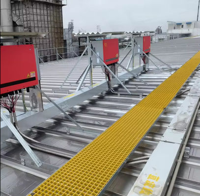 40*40*30mm Solardachplattenmaschen Fußgängerweg Glasfasergitter FRP-Solarweg