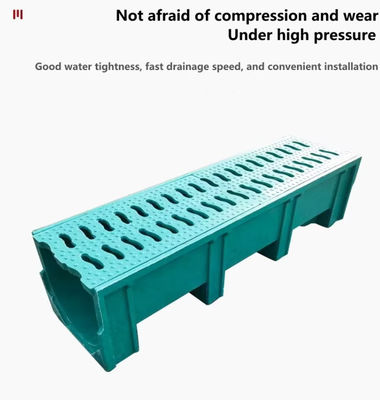 FRP GRP 200mm U-Drainage Ditch Channel Gutter Fiberglass Gutterway / Drain Trench Anti Corrosion Water Channels