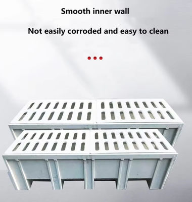 FRP GRP 200mm U-Drainage Ditch Channel Gutter Fiberglass Gutterway / Drain Trench Anti Corrosion Water Channels