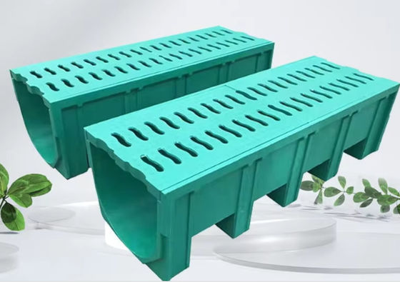 FRP GRP 200mm U-Drainage Ditch Channel Gutter Fiberglass Gutterway / Drain Trench Anti Corrosion Water Channels