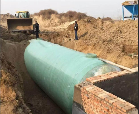 Winding FRP GRP Septic Tank With Ordinary Pressure Low Maintence Long Service Life